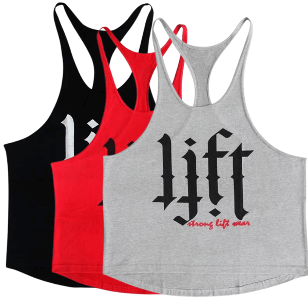 3 PACK Lift Printed Work Out Tank Tops for Men