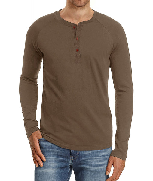 Men's Solid Color Long-Sleeved T-Shirt