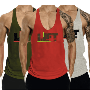 3 Pack Bodybuilding Stringer Muscle Cotton Tank Tops