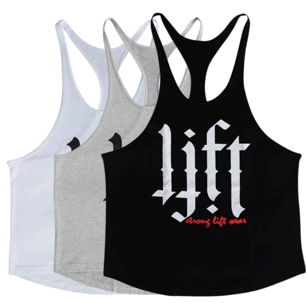 3 PACK Lift Printed Work Out Tank Tops for Men