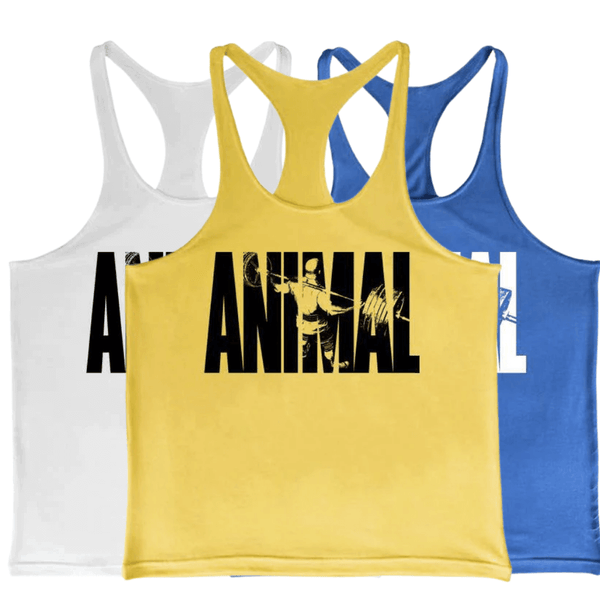 3 Pack ANIMAL Printed Muscle Tank Tops