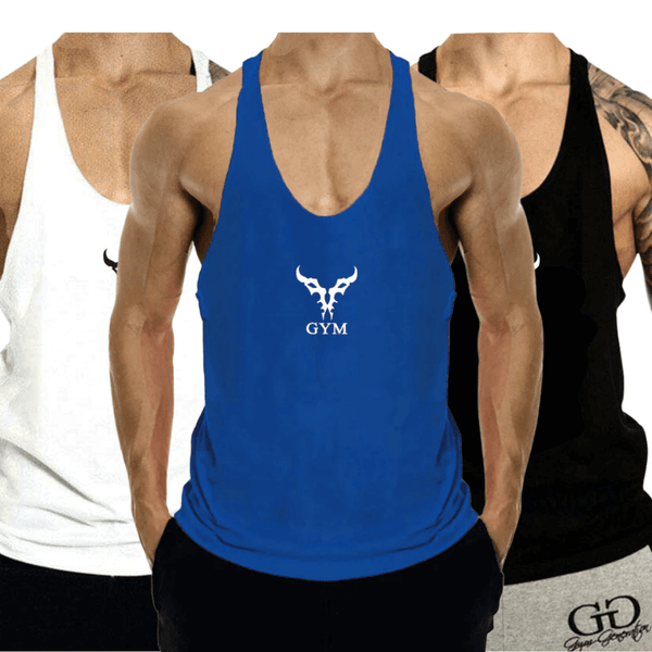 3 PACK Men's GYM Graphic Fitness Tank Tops