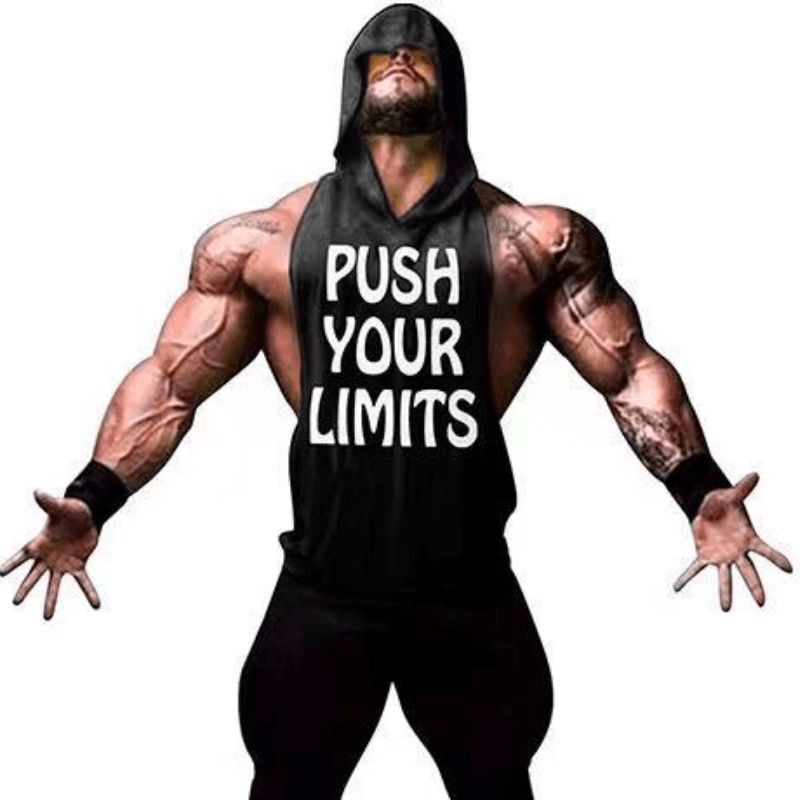 PUSH YOUR LIMITS Weight Lift Workout Hoodie Tank Tops