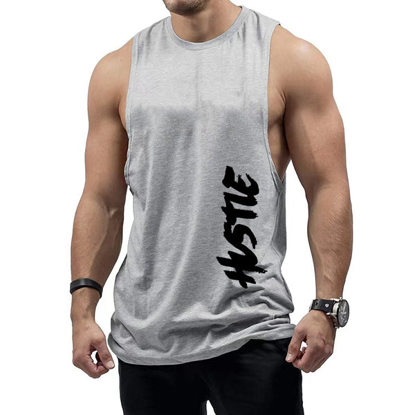 HUSTLE Printed Fashion Tank Tops for Men