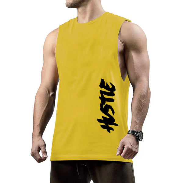 HUSTLE Printed Fashion Tank Tops for Men
