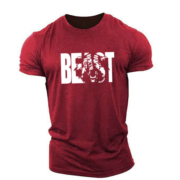red Men's Short Sleeve BEAST T-shirt
