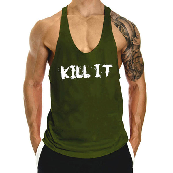 KILL IT Workout Stringer Tank Tops for Men