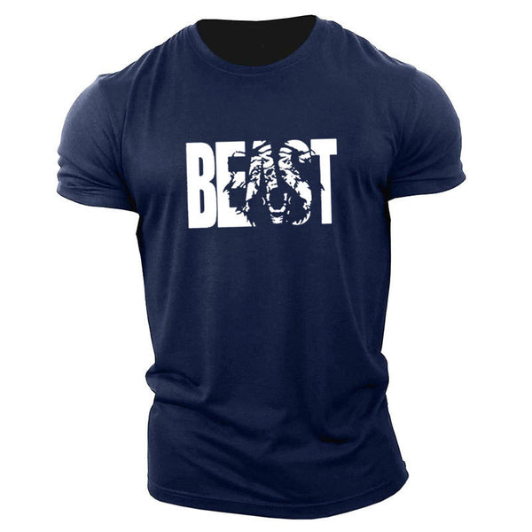navy blue Men's Short Sleeve BEAST T-shirt