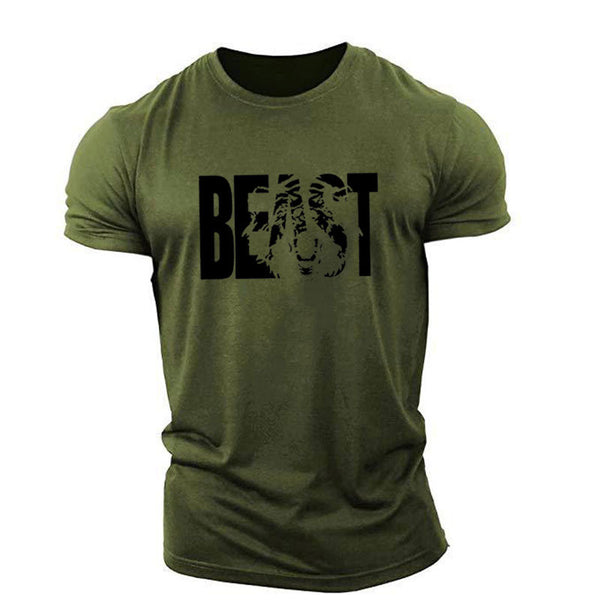 navy green Men's Short Sleeve BEAST T-shirt