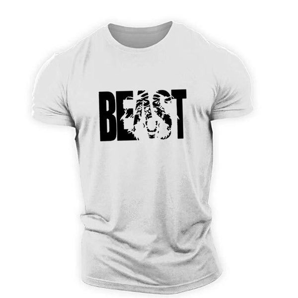 white Men's Short Sleeve BEAST T-shirt
