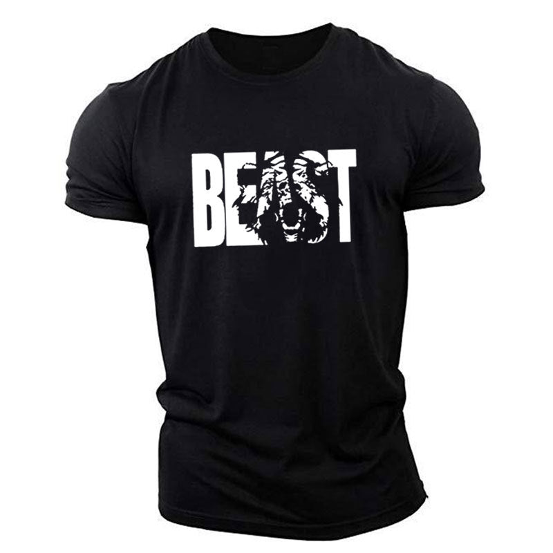 black Men's Short Sleeve BEAST T-shirt